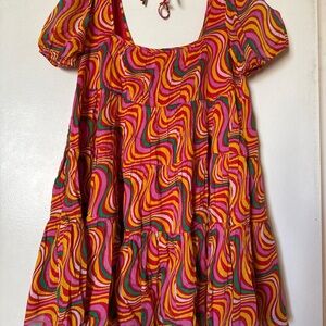 *ARCHIVE* RHODE Madeline Swing Dress Psychedelic Multicolor Size S